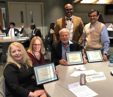 Professor Sherlita Amler with CEHCHV and NYMC faculty, professor Amy Ansehl, professor Jeffrey Patrick, professor Sankaran Krishnan and professor Allen Dozor