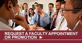 Request a Faculty Appointment or Promotion button