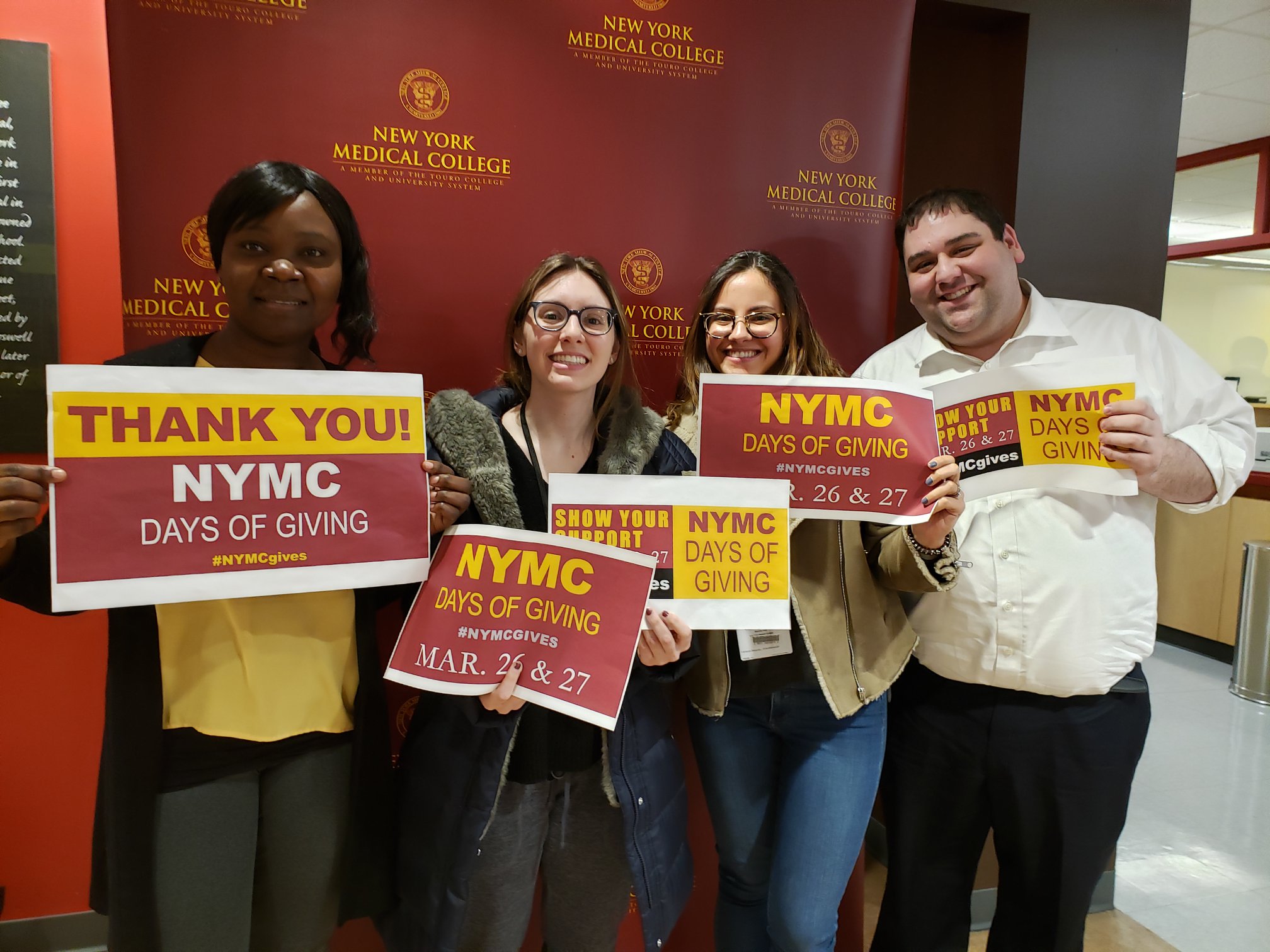 NYMC's Days of Giving campaign fundraiser participants group