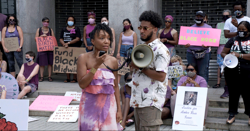 Maternal health activists in the documentary Aftershock