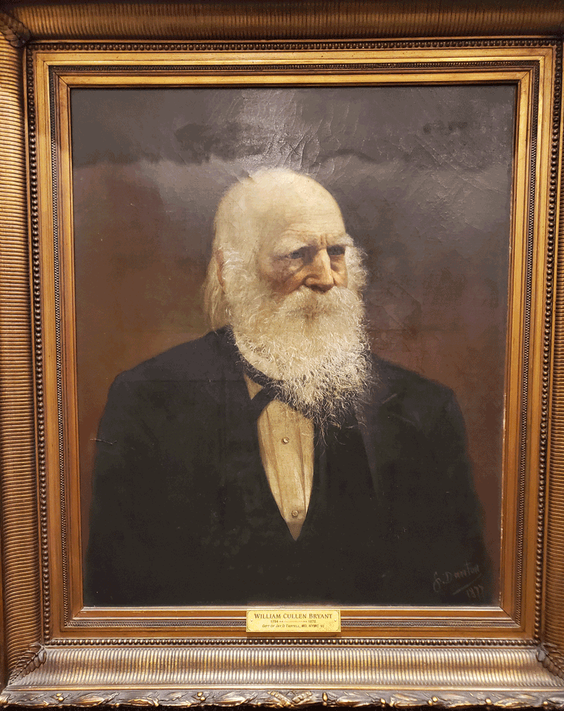 “Portrait of William Cullen Bryant” painted by Ferdinand Danton Sr., in 1877.