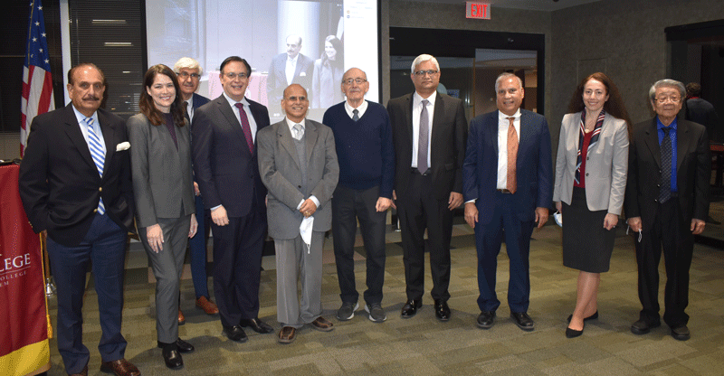Photo from left: Brij Singh Ahluwalia, M.D., Tracey Milligan, M.D., Jerry L. Nadler, M.D., Mark Hurwitz, M.D., Chitti Moorthy, M.D., Mario Inchiosa, Ph.D., Humayun Islam, M.D., Ph.D., Raj Tiwari, Ph.D., Marina Holz, Ph.D., and Ernest Lee, Ph.D.