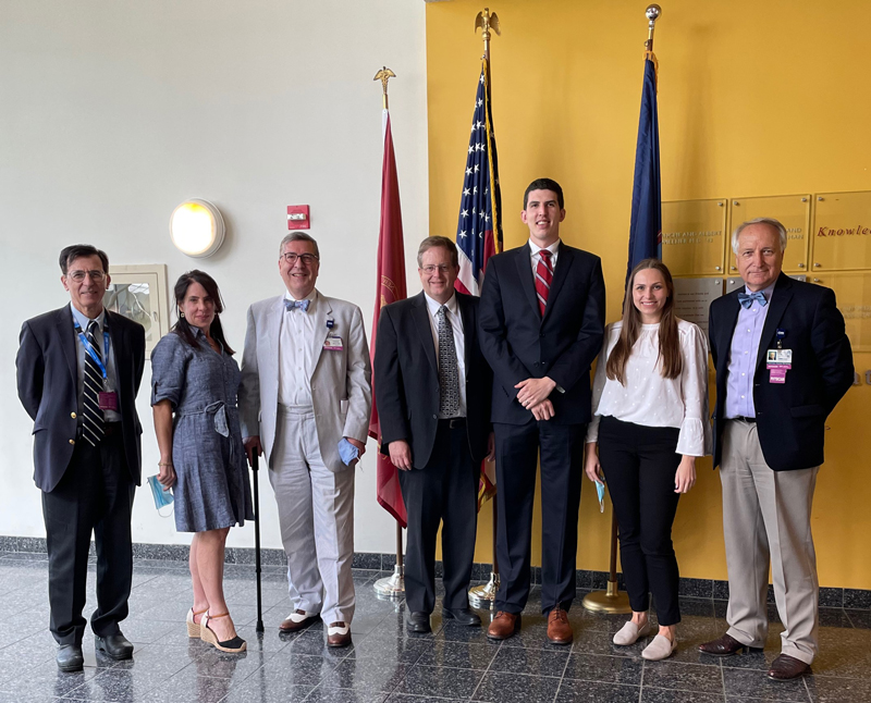 Photo from left: Roberto Bergamaschi, M.D.; Maria Castaldi, M.D.; Thomas Diflo, M.D.; Raymond R. Price, M.D.; Matthew McGuirk, M.D.; Klaudia Koziol; and Rifat Latifi, M.D. Group Headshot
<br />