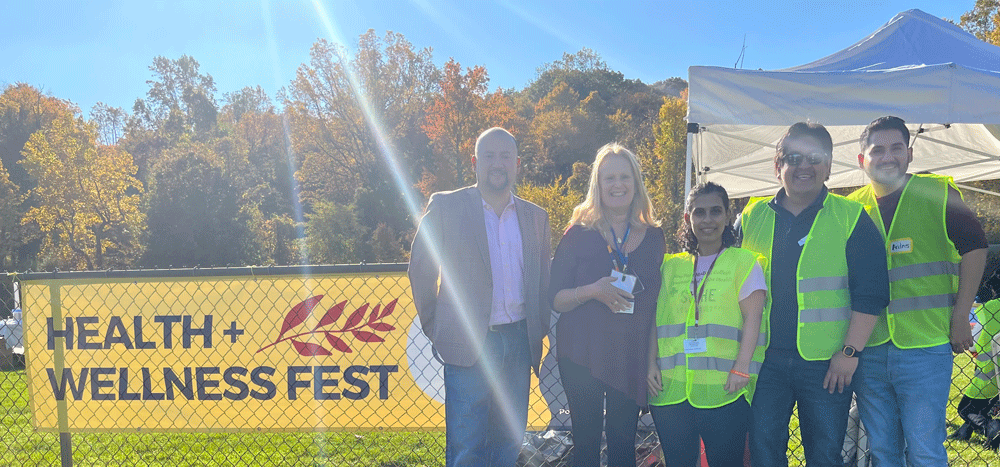 Photo from left: George W. Contreras, M.E.P., M.P.H., M.S., CEM, FACEM, Amy Ansehl, D.N.P., R.N., M.S.N., FNP-BC; Maryam Albarakati, Bruno S. Villazhinay Matute, M.P.H. ’22, and Councilman Andres L. Castillo Quintana