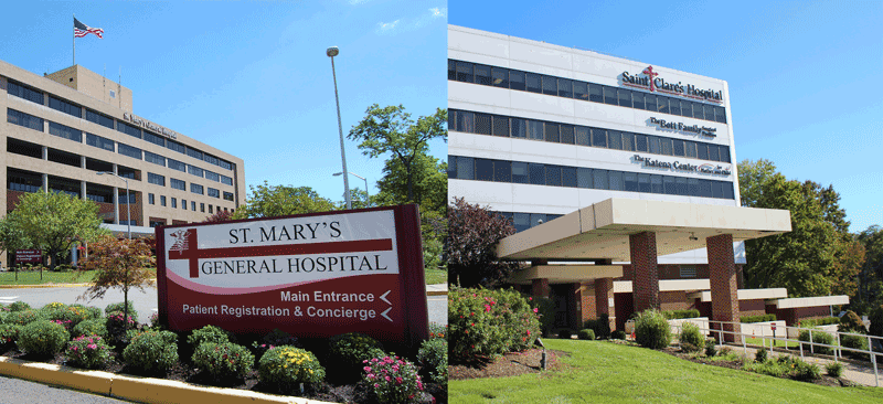 St. Mary’s and Saint Clare's hospitals.