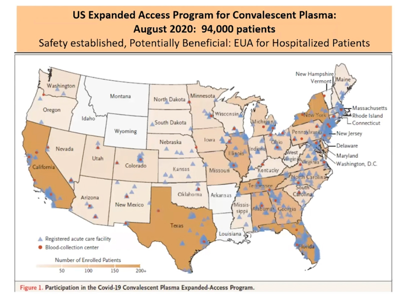 Image shows map of united states expanded access program across the USA