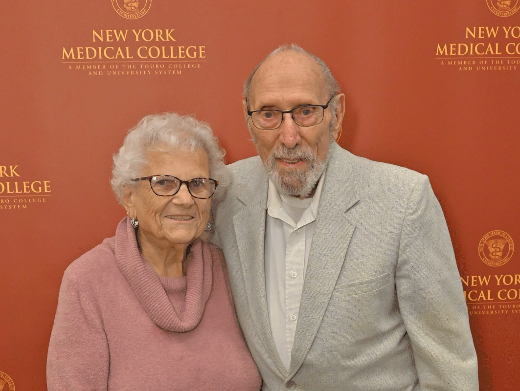 Gerald Holzwasser, M.D. ’56, with wife, Edith Holzwasser, at the 2022 NYMC School of Medicine Reunion
