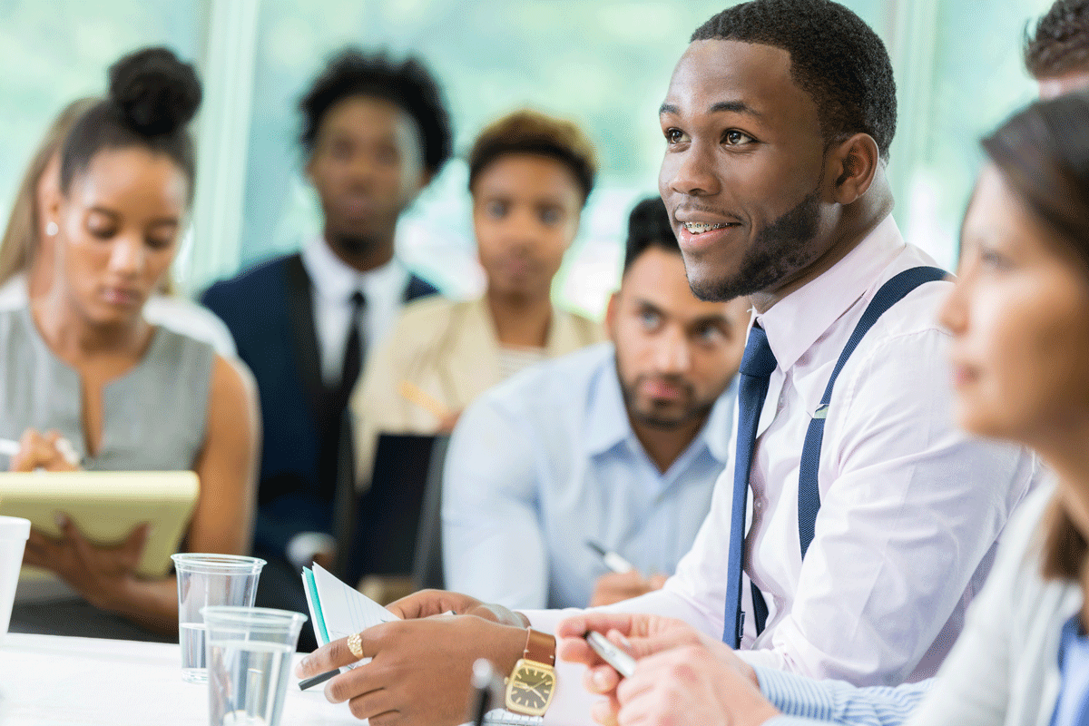 Student in a classroom