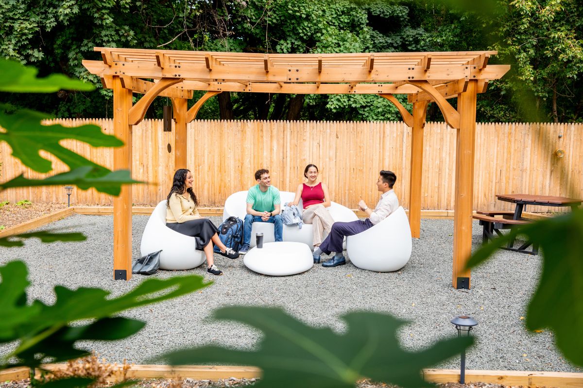 NYMC students in the Zen Garden