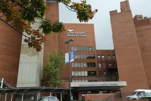 Building entrance of Saint Joseph's Medical Center